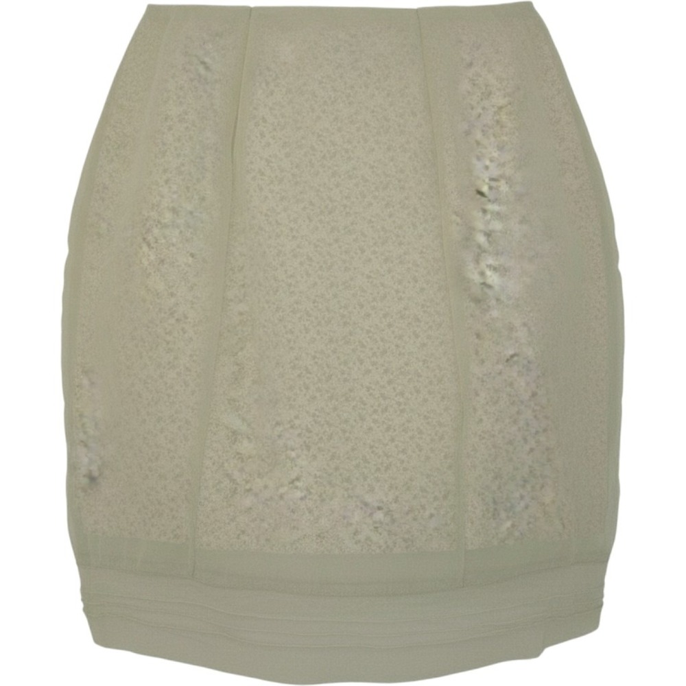 Vintage Apostrophe Sage Green Floral Layered Chiffon Midi Skirt Sz L 34 Waist - Picture 1 of 15